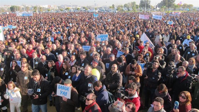 Manifestación de la plataforma en defensa de regadíos del Condado.