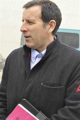 Carlos Aparicio (UPyD) en un acto este jueves en Zaragoza