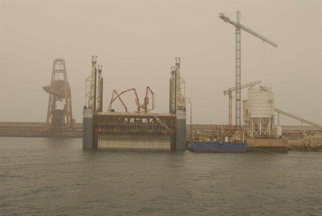 Obras de ampliación de El Puerto de El Musel, en Gijón