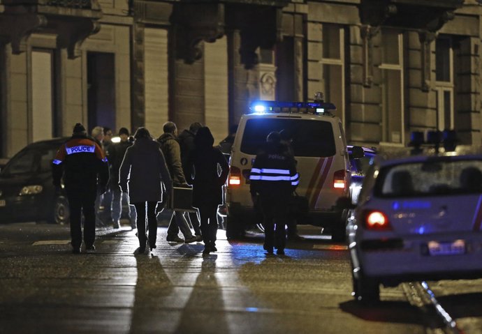 Belgica agentes policiales en Verviers