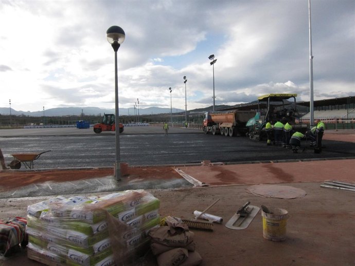 Estado de las obras del nuevo campo de rugby de Pradoviejo