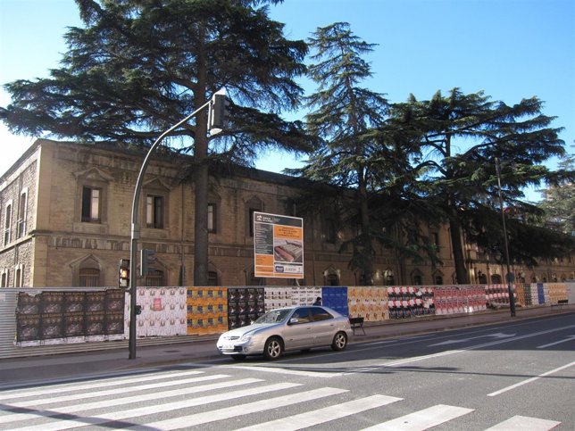 Fachada principal Palacio de Justicia en obras