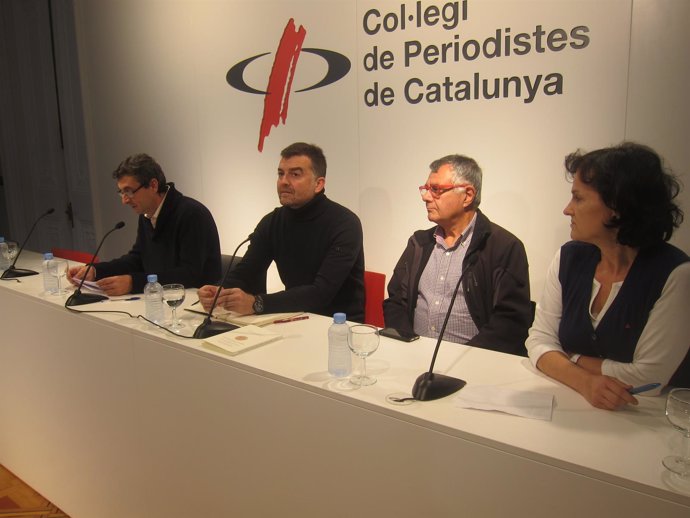 J.L.Centella (PCE), A.Maíllo (IU), P.López (ICV), I.Salud (Ezker Anitza-IU)