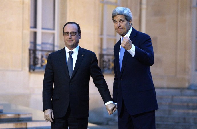 François Hollande y John Kerry