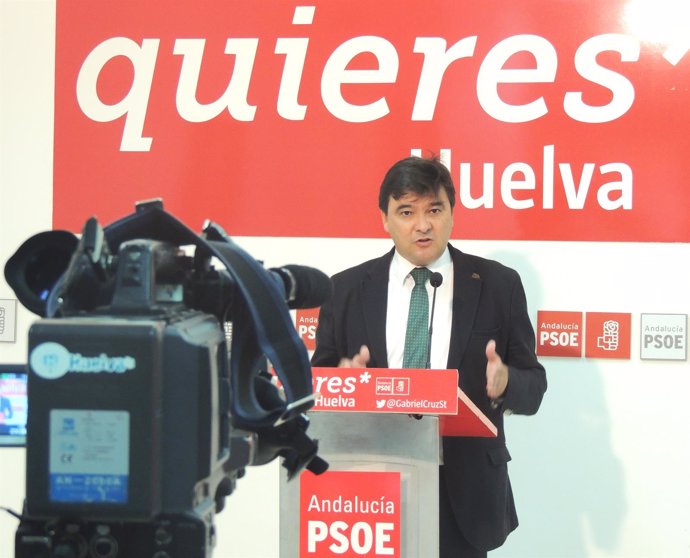 Gabriel Cruz, portavoz del PSOE en el Ayuntamiento de Huelva. 