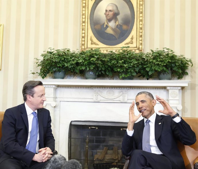 Obama y Cameron en la Casa Blanca 