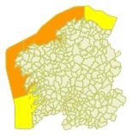 Alerta en el litoral gallego sábado 17 enero.