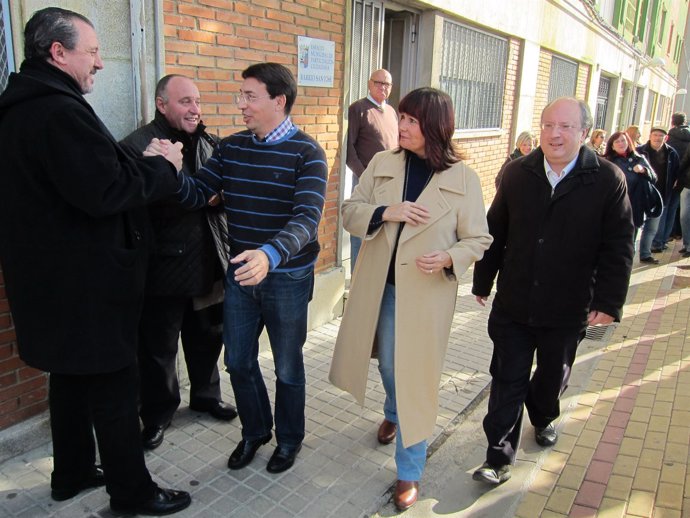 Micaela Navarro a su llegada a Salamanca para participar en la asamblea del PSOE