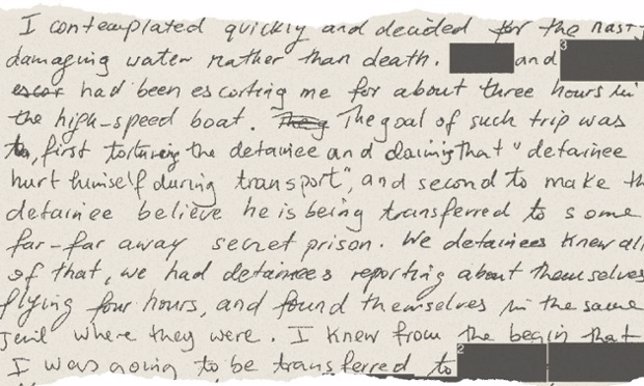 Extracto del diario de un preso de Guantánamo