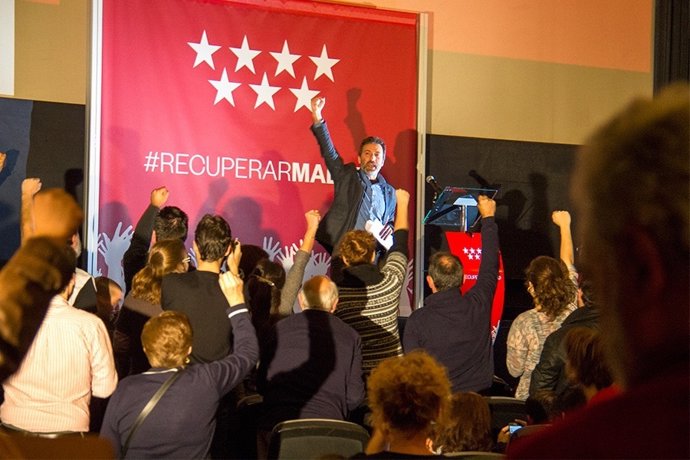 Mauricio Valiente, en su discruso de presentación de su propuesta política