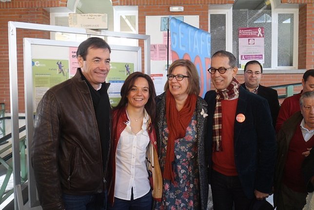 Tomás Gómez, Sara Hernández, Maru Menéndez y Pedro Zerolo