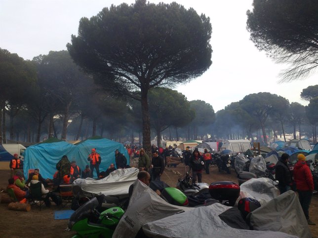 Imagen de la zona de acampada de la concentración motera 'Motauros'