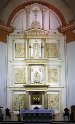 Retablo completo de la parroquia de Cristo Rey de Valencia