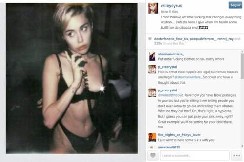 Miley Cyrus se juega la censura en Instagram