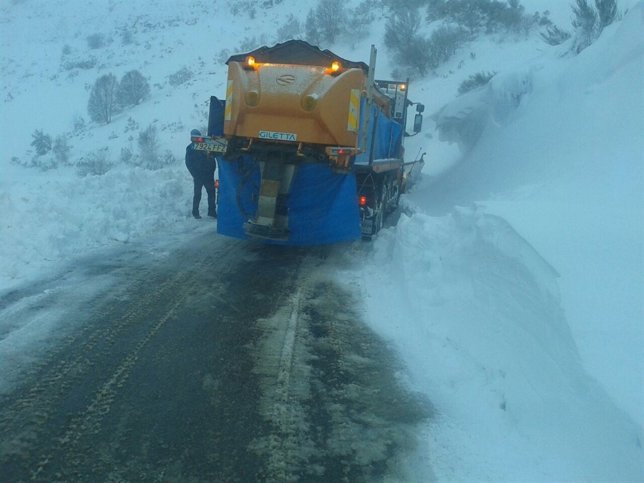 Nieve en la provincia de Lugo.