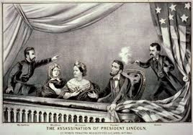 Ilustración del asesinato del presidente Abraham Lincoln