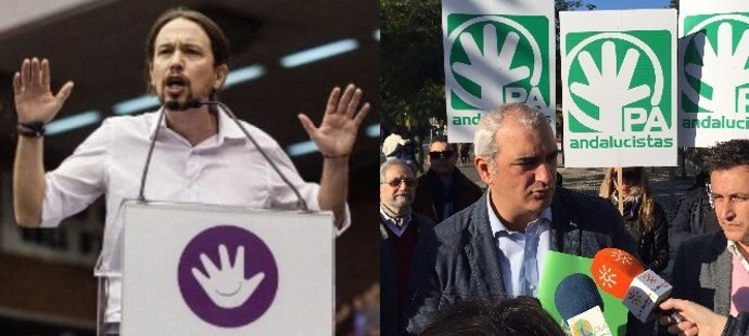 PA estudia denunciar a Podemos por su logotipo