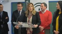 Susana Díaz, sobre la presentación de Sánchez a las primarias: "Yo no estoy en eso, mi compromiso es con Andalucía"