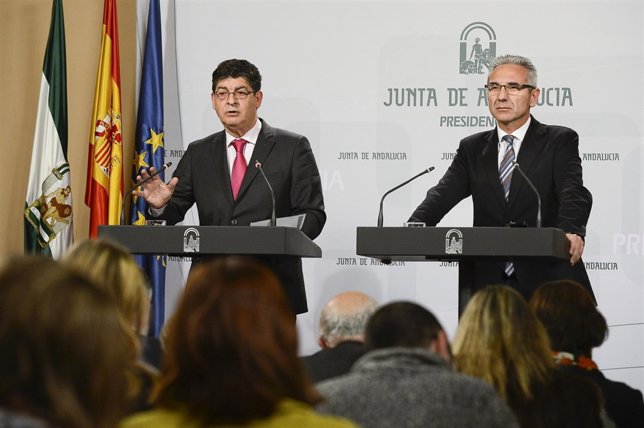 Diego Valderas y Miguel Ángel Vázquez, este martes