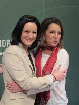 Crespín (izda.) y Ambrosio (dcha.) se abrazan