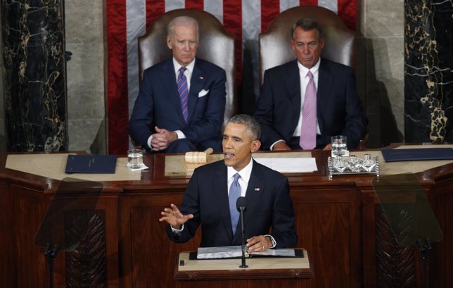 U.S. President Barack Obama discurso Estado de la Union Congreso