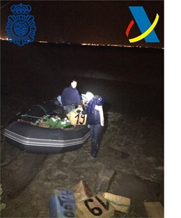 Embarcación que transportaba las más de 2,5 toneladas de hachís