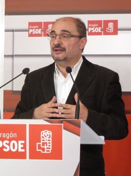 El secretario general del PSOE-Aragón, Javier Lambán