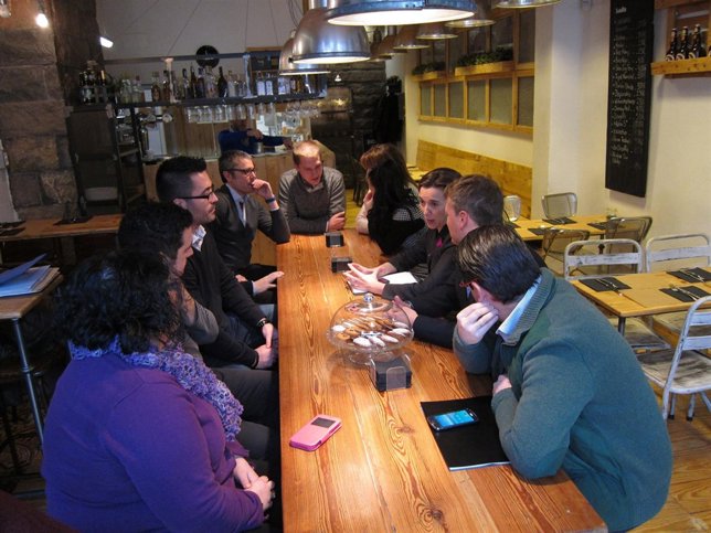 Gamarra, con los emprendedores logroñeses