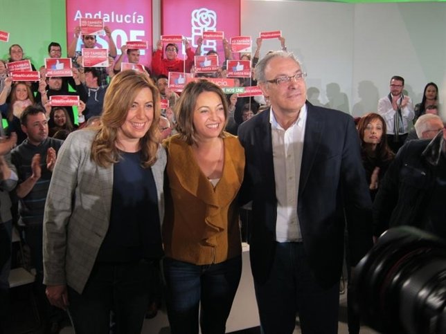 Díaz, con Ambrosio y Juan Pablo Durán