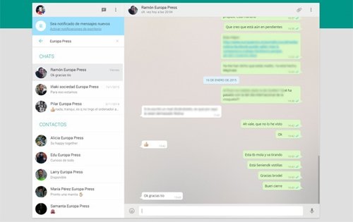 WhatsApp ya se puede usar en el ordenador con la página web oficial