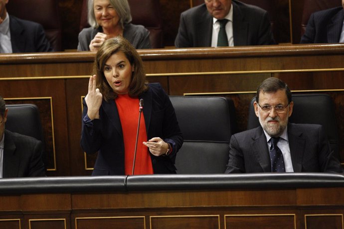 Soraya Santamaría y Mariano Rajoy 