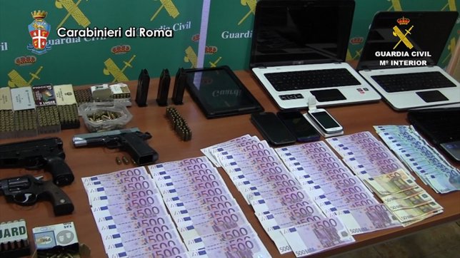 Imagen del material incautado