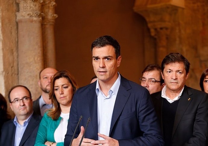 Pedro Sánchez, Susana Díaz y Javier Fernández.