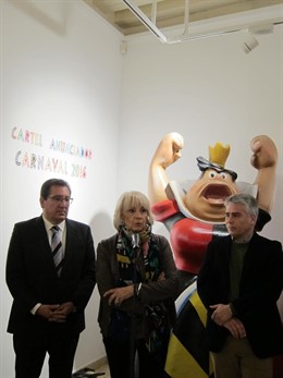 Pulido (izquierda) y Martínez en la inauguración de la exposición