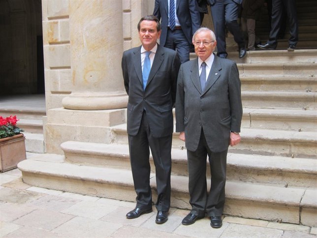 Sixte Cambra (Puerto de Barcelona) y Miquel Valls (Cámara de Barcelona). 