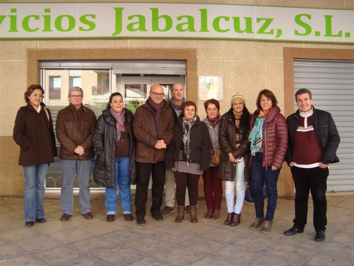 Visita del PSOE de Jaén a la empresa Multiservicios Jabalcuz