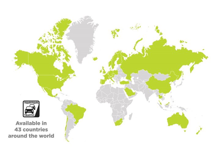 Países con TomTom Traffic