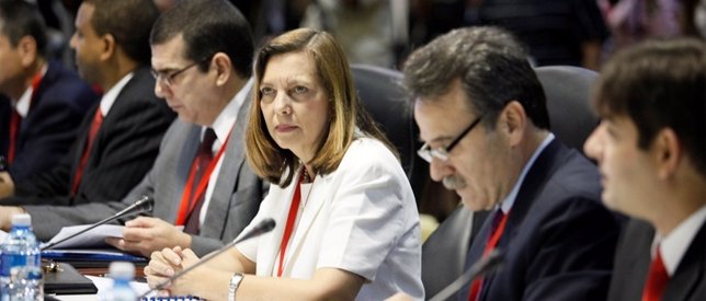 La jefa de la delegación cubana, Josefina Vidal
