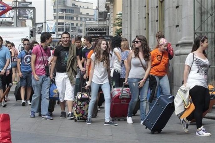 Turistas en Madrid 