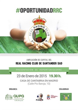 Cartel del acto de presentación