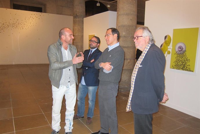 Rico, Gómez, Cámara y Fernández-Delgado en la exposición