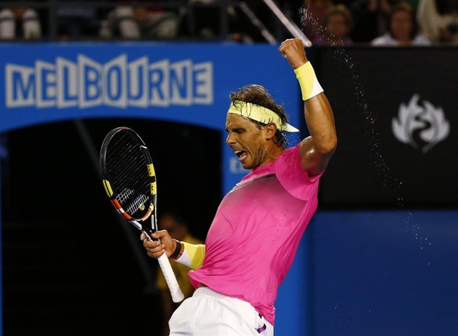 Nadal celebra su victoria ante Dudi Sela en el Abierto de Australia