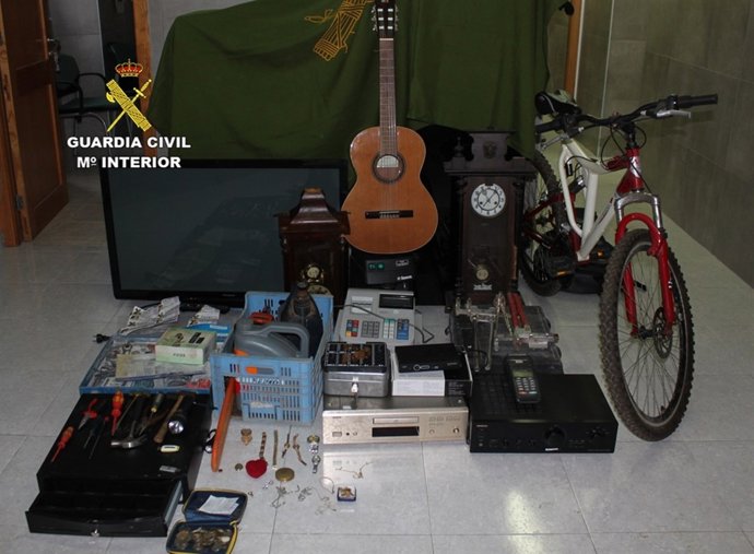 Objetivos mostrados por la Policía