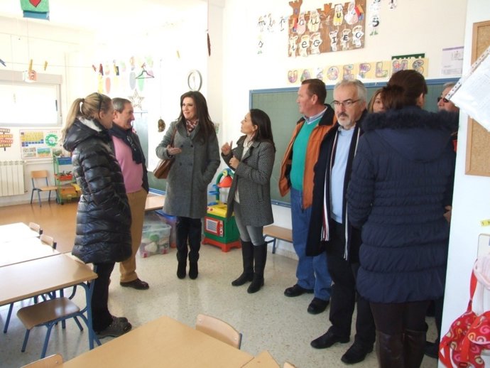 Visita a obras del colegio Santísimo Cristo de la Vera Cruz de Iznatoraf