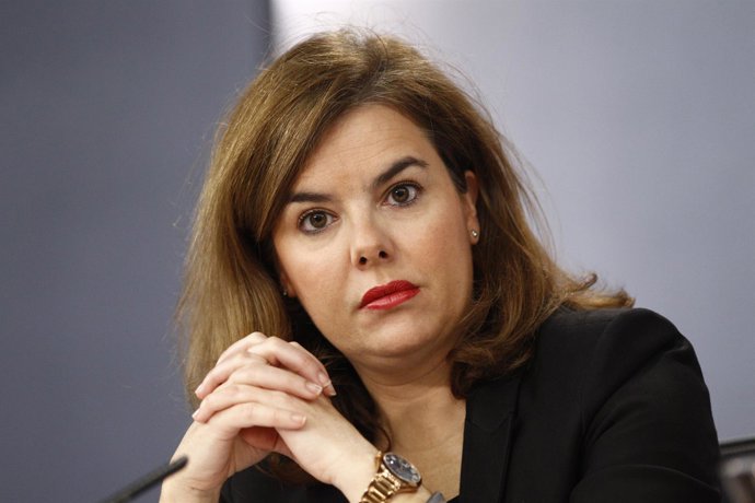 Soraya Santamaría tras el Consejo de Ministros