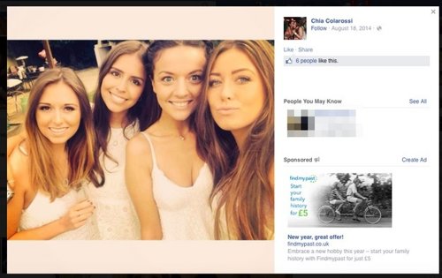 Perfil falso de Ellie Flynn