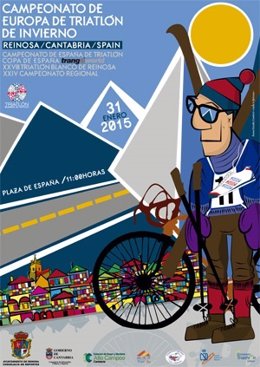 Cartel del Campeonato de Europa de Triatlon de Invierno 