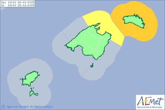 Alerta naranja en Menorca y amarilla en Mallorca por fenómenos costeros