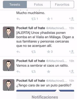 Tuiteo amenaza ataque yihadista malaga