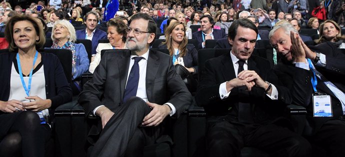 Cospedal, Rajoy, Aznar y Arenas en la Convención del PP